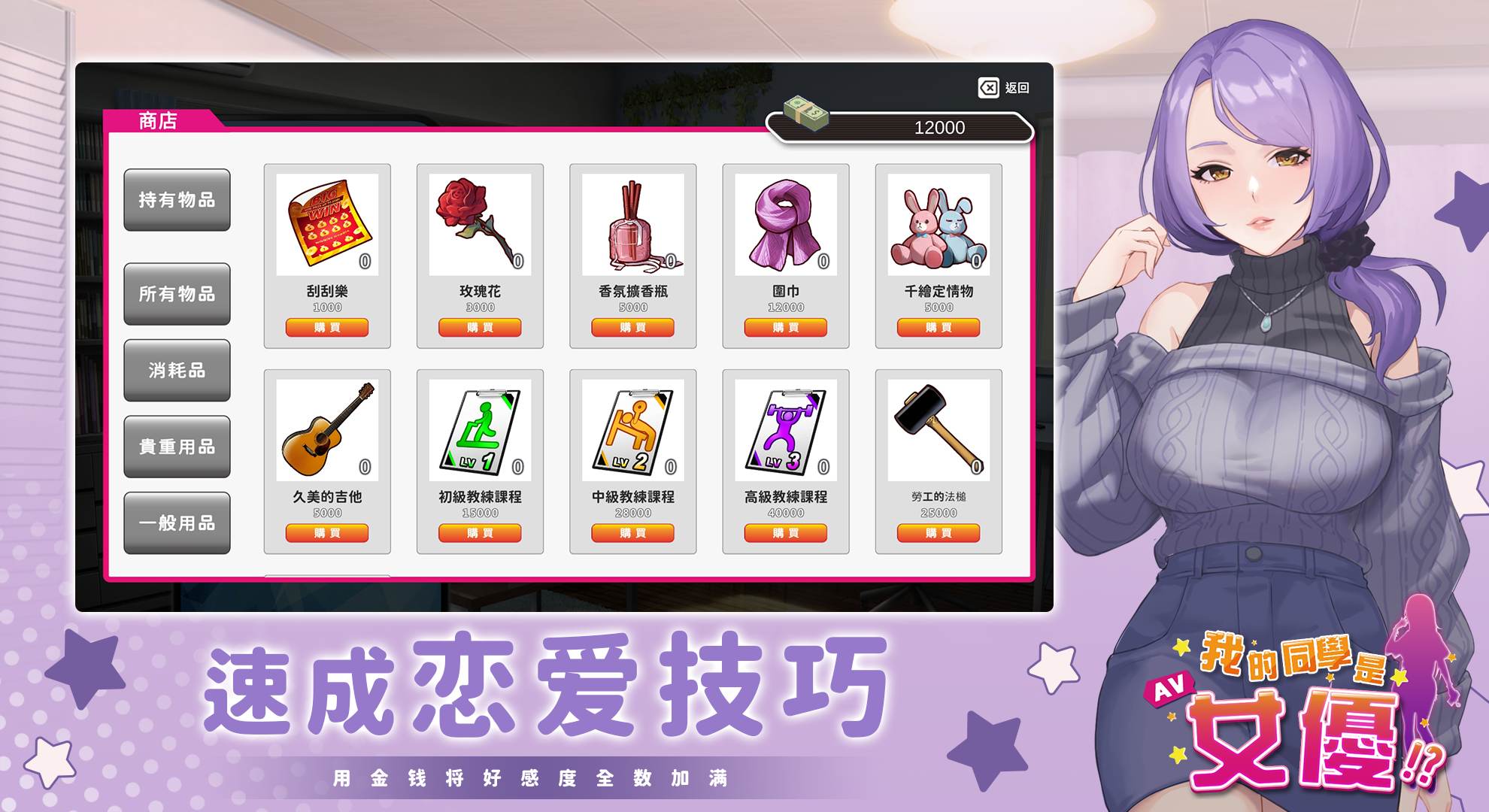 我的同学是女优 角色群像