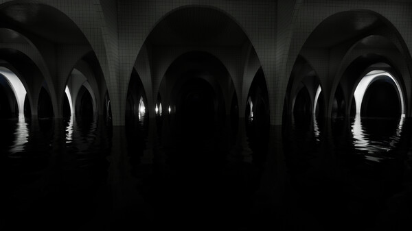 充满未知的瓷砖走廊