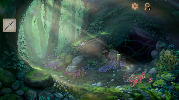 光影交错的古代神庙内部