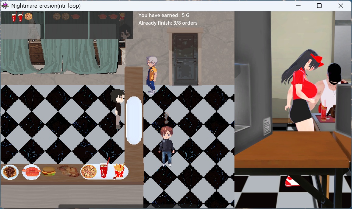 噩梦侵蚀角色互动画面