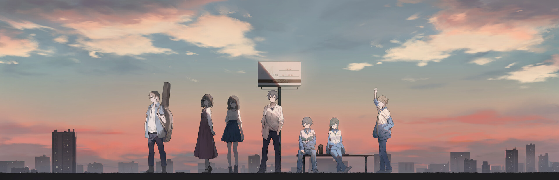 精美的图书馆场景插画