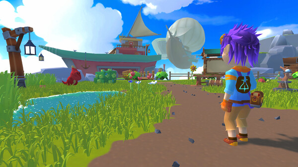 玩家建造的复杂建筑结构和桥梁