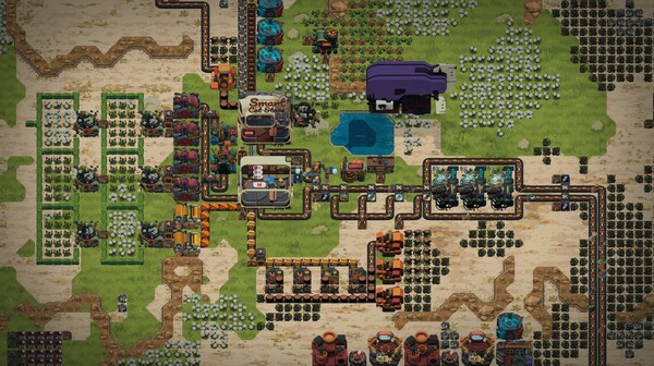 复杂的工厂自动化流水线