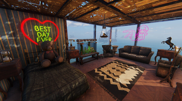 玩家在基地整理物资