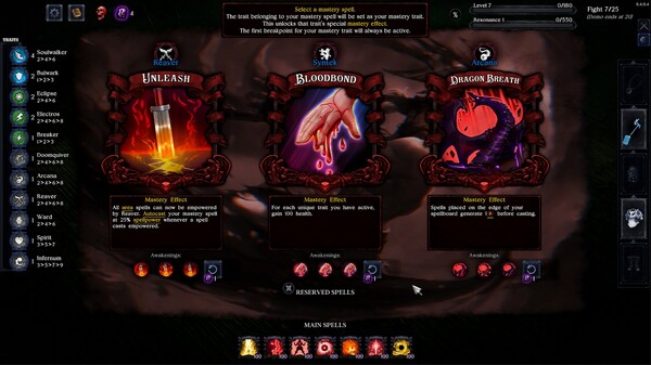 In-game upgrade selection