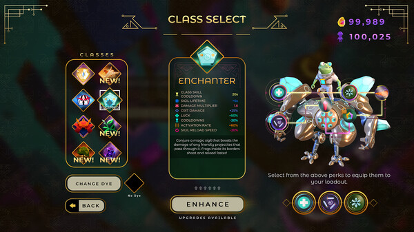 多样化的武器升级界面