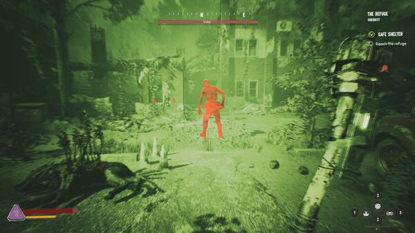 与变异生物进行激烈的近战搏斗