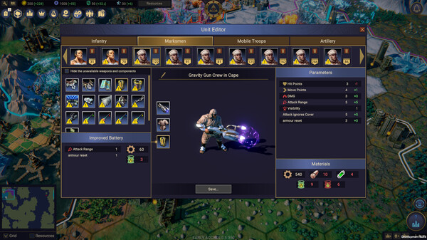 科技树与建设界面