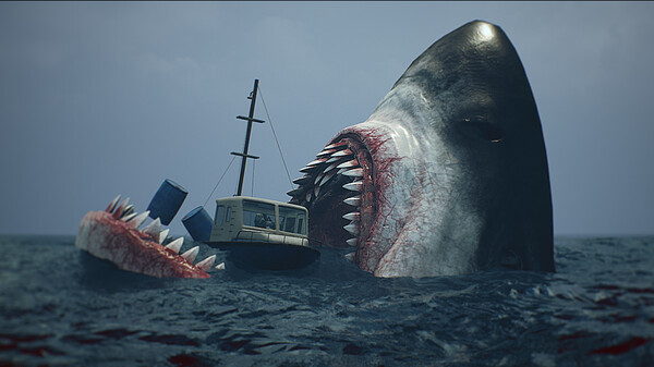 阴暗的研究设施内部