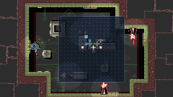 Frogue 面对大量敌人的战斗场景