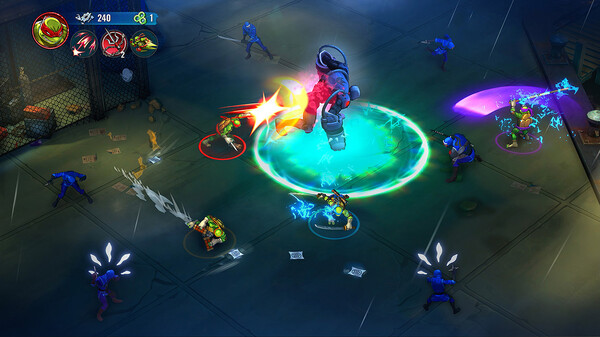 激烈的战斗场面与技能特效