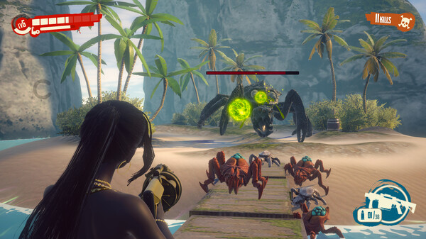 巨大的外星螃蟹怪物