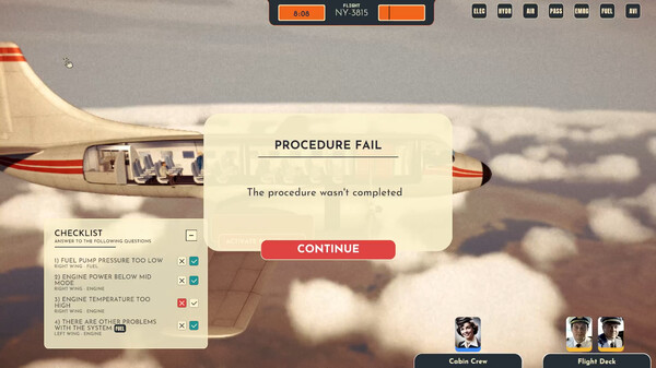 机舱内部视角与人员调度界面