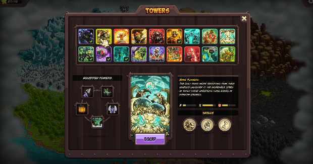 多样化的防御塔展示